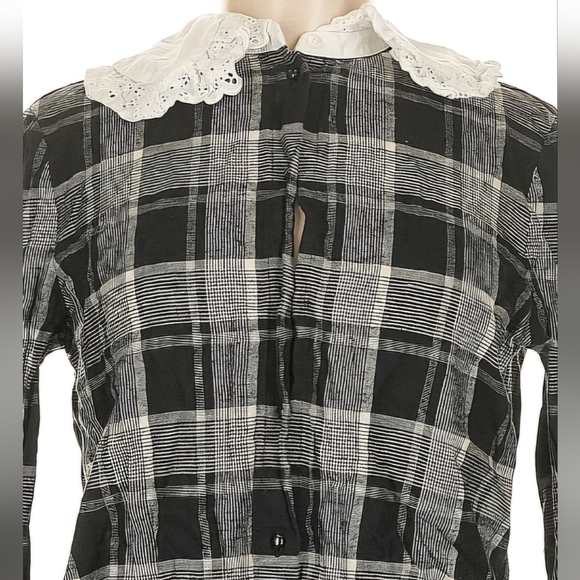 Sezane CHEMISE PHOEBE CARREAUX WASHINGTON Blouse size 6 - Picture 6 of 7